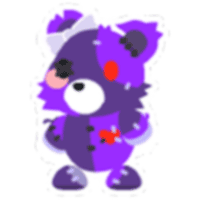 Patchy Bear Sticker - Rare from Halloween 2025 Sticker Pack